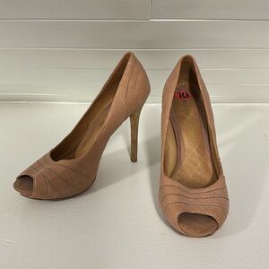 Vero Cuoio Nude Open-Toe Heel